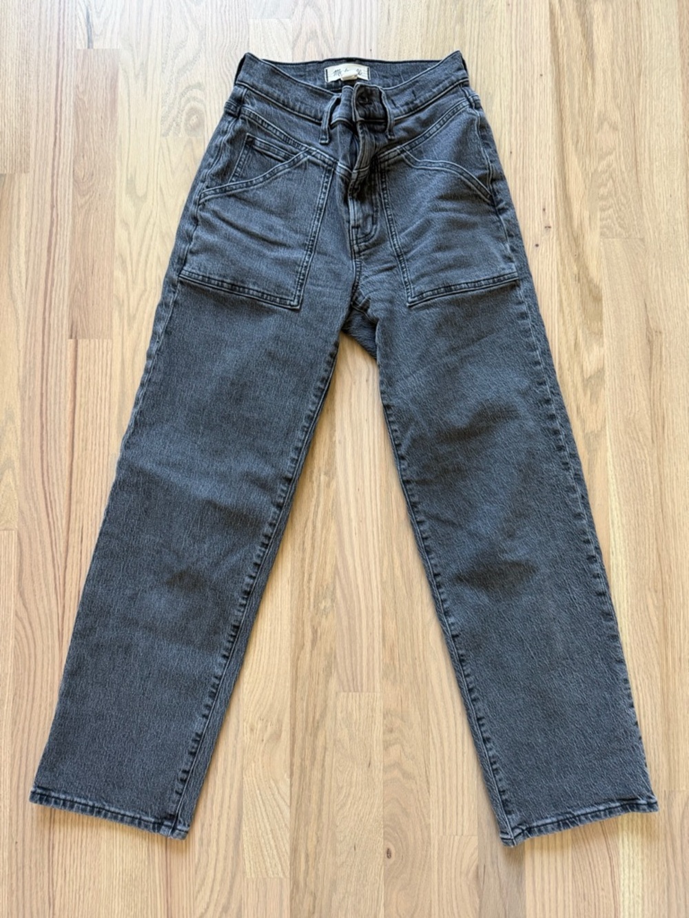 Madewell Washed Charcoal Denim Jeans